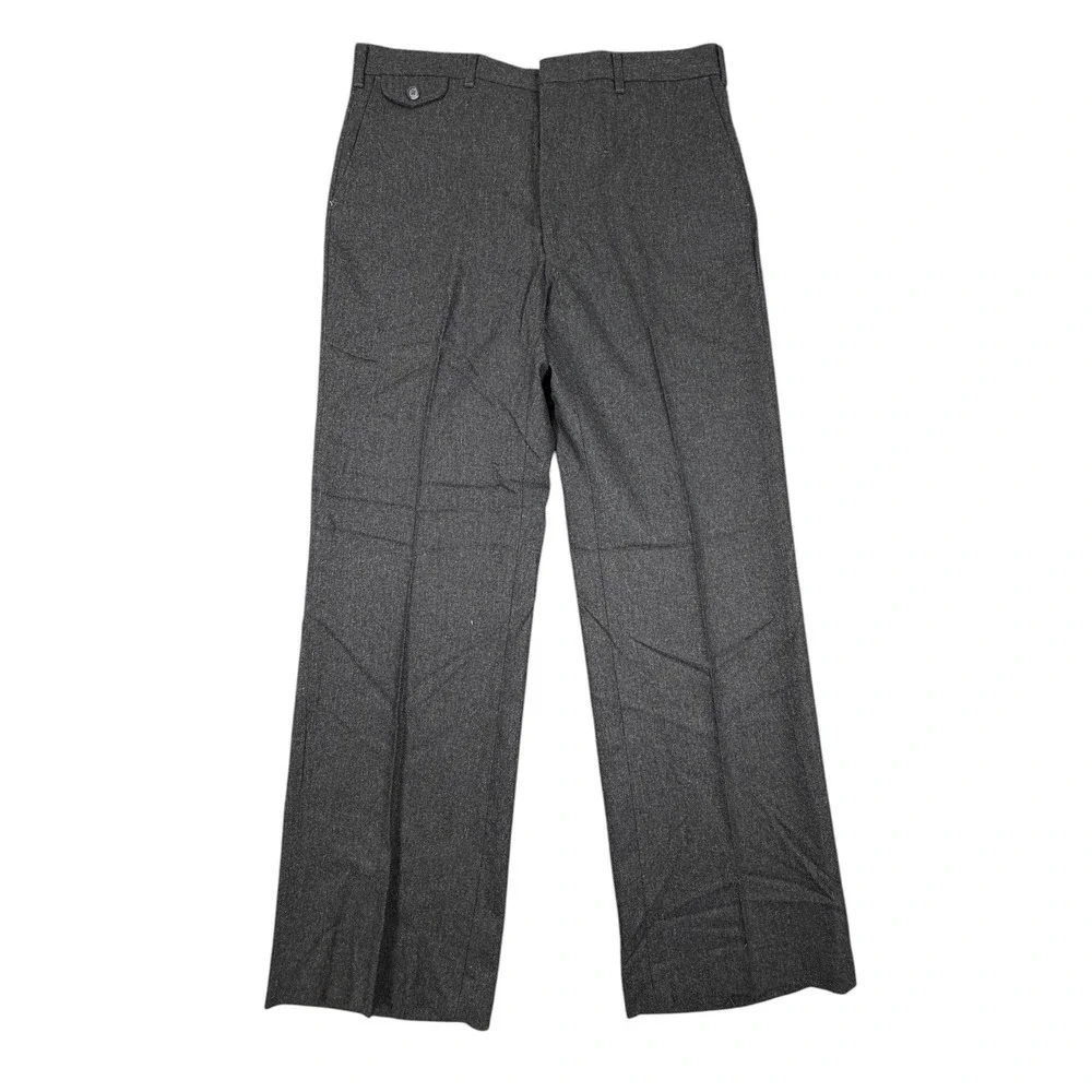 Haggar Dress Pants NWT 1970s Mens 34x30 Gray Wool Blend Vintage Straight Leg